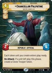 Chancellor Palpatine - Wartime Chancellor (Hyperspace) - Twilight of the Republic - Star Wars: Unlimited card