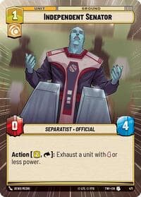 Independent Senator (Hyperspace) - Twilight of the Republic - Star Wars: Unlimited card