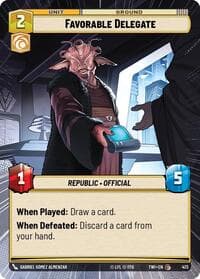 Favorable Delegate (Hyperspace) - Twilight of the Republic - Star Wars: Unlimited card