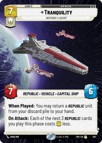 Tranquility - Inspiring Flagship (Hyperspace) - Twilight of the Republic - Star Wars: Unlimited card