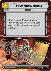 Private Manufacturing (Hyperspace) - Twilight of the Republic - Star Wars: Unlimited card