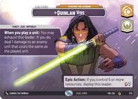 Quinlan Vos - Sticking the Landing (Showcase) - Twilight of the Republic - Star Wars: Unlimited card