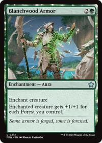 Blanchwood Armor - Foundations - Magic: The Gathering card