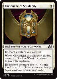 Cartouche of Solidarity - Foundations Jumpstart - Magic: The Gathering card