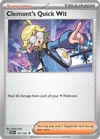 Clemont's Quick Wit - SV08: Surging Sparks - Pokemon card