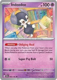 Indeedee - SV08: Surging Sparks - Pokemon card