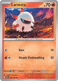 Larvesta - SV08: Surging Sparks - Pokemon card