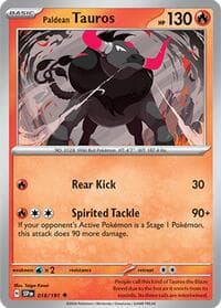 Paldean Tauros - SV08: Surging Sparks - Pokemon card