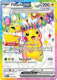 Pikachu ex - SV08: Surging Sparks - Pokemon card