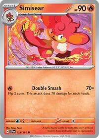 Simisear - SV08: Surging Sparks - Pokemon card