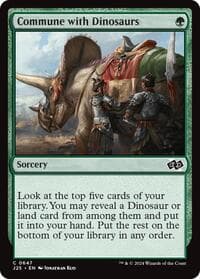 Commune with Dinosaurs - Foundations Jumpstart - Magic: The Gathering card