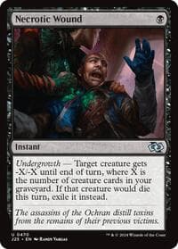 Necrotic Wound - Foundations Jumpstart - Magic: The Gathering card