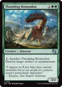 Thrashing Brontodon - Foundations Jumpstart - Magic: The Gathering card
