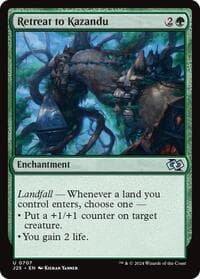 Retreat to Kazandu - Foundations Jumpstart - Magic: The Gathering card