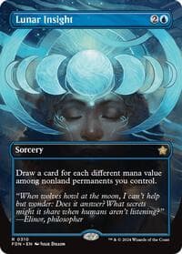 Lunar Insight (Borderless) - Foundations - Magic: The Gathering card