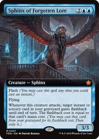 Sphinx of Forgotten Lore (Extended Art) - Foundations - Magic: The Gathering card