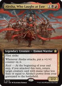 Alesha, Who Laughs at Fate (Extended Art) - Foundations - Magic: The Gathering card