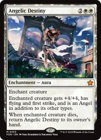 Angelic Destiny - Foundations - Magic: The Gathering card