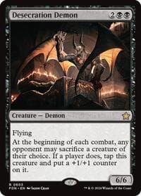 Desecration Demon - Foundations - Magic: The Gathering card