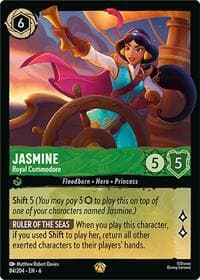 Jasmine - Royal Commodore - Azurite Sea - Disney Lorcana card