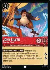 John Silver - Ferocious Friend - Azurite Sea - Disney Lorcana card