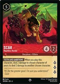 Scar - Heartless Hunter - Azurite Sea - Disney Lorcana card