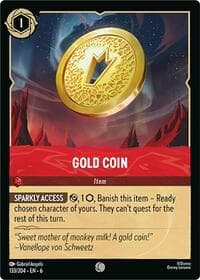 Gold Coin - Azurite Sea - Disney Lorcana card