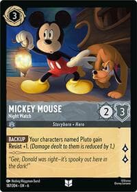 Mickey Mouse - Night Watch - Azurite Sea - Disney Lorcana card
