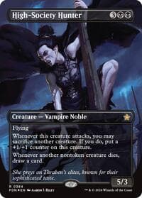 High-Society Hunter (Borderless) (Mana Foil) - Foundations - Magic: The Gathering card