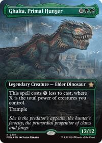 Ghalta, Primal Hunger (Borderless) (Mana Foil) - Foundations - Magic: The Gathering card