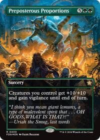 Preposterous Proportions (Borderless) (Mana Foil) - Foundations - Magic: The Gathering card