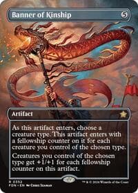 Banner of Kinship (Borderless) - Foundations - Magic: The Gathering card