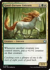 Good-Fortune Unicorn - Foundations - Magic: The Gathering card