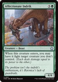 Affectionate Indrik - Foundations - Magic: The Gathering card
