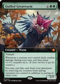 Quilled Greatwurm (Extended Art) - Foundations - Magic: The Gathering card