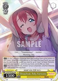 Sleepyhead, Ruby Kurosawa - Love Live! School idol festival 2 MIRACLE LIVE! - Weiss Schwarz card