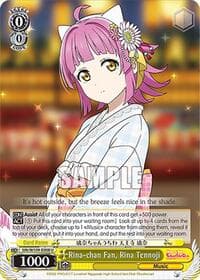 Rina-chan Fan, Rina Tennoji - Love Live! School idol festival 2 MIRACLE LIVE! - Weiss Schwarz card
