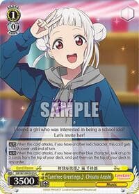 Carefree Greetings~ Chisato Arashi - Love Live! School idol festival 2 MIRACLE LIVE! - Weiss Schwarz card