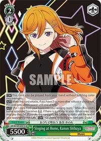 Singing at Home, Kanon Shibuya (SR) - Love Live! School idol festival 2 MIRACLE LIVE! - Weiss Schwarz card