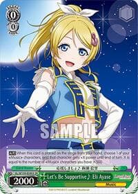 Let's Be Supportive~ Eli Ayase (SR) - Love Live! School idol festival 2 MIRACLE LIVE! - Weiss Schwarz card