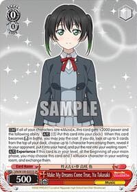 Make My Dreams Come True, Yu Takasaki (SR) - Love Live! School idol festival 2 MIRACLE LIVE! - Weiss Schwarz card
