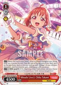 Miracle Live Chika Takami - Love Live! School idol festival 2 MIRACLE LIVE! - Weiss Schwarz card
