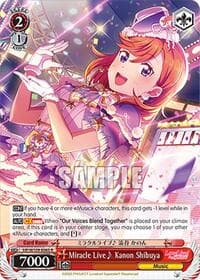 Miracle Live~ Kanon Shibuya - Love Live! School idol festival 2 MIRACLE LIVE! - Weiss Schwarz card
