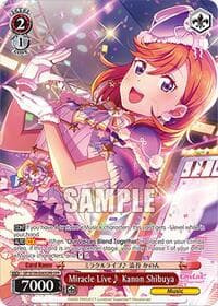Miracle Live~ Kanon Shibuya (OFR) - Love Live! School idol festival 2 MIRACLE LIVE! - Weiss Schwarz card