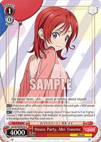 House Party, Mei Yoneme - Love Live! School idol festival 2 MIRACLE LIVE! - Weiss Schwarz card