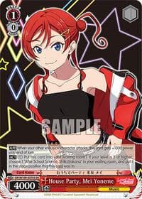 House Party, Mei Yoneme (SR) - Love Live! School idol festival 2 MIRACLE LIVE! - Weiss Schwarz card
