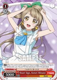 Heart Sign, Kotori Minami (SR) - Love Live! School idol festival 2 MIRACLE LIVE! - Weiss Schwarz card