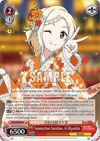 Summertime Sunshine, Ai Miyashita - Love Live! School idol festival 2 MIRACLE LIVE! - Weiss Schwarz card