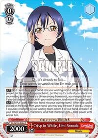 Crisp in White, Umi Sonoda - Love Live! School idol festival 2 MIRACLE LIVE! - Weiss Schwarz card