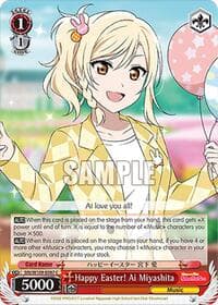 Happy Easter! Ai Miyashita - Love Live! School idol festival 2 MIRACLE LIVE! - Weiss Schwarz card